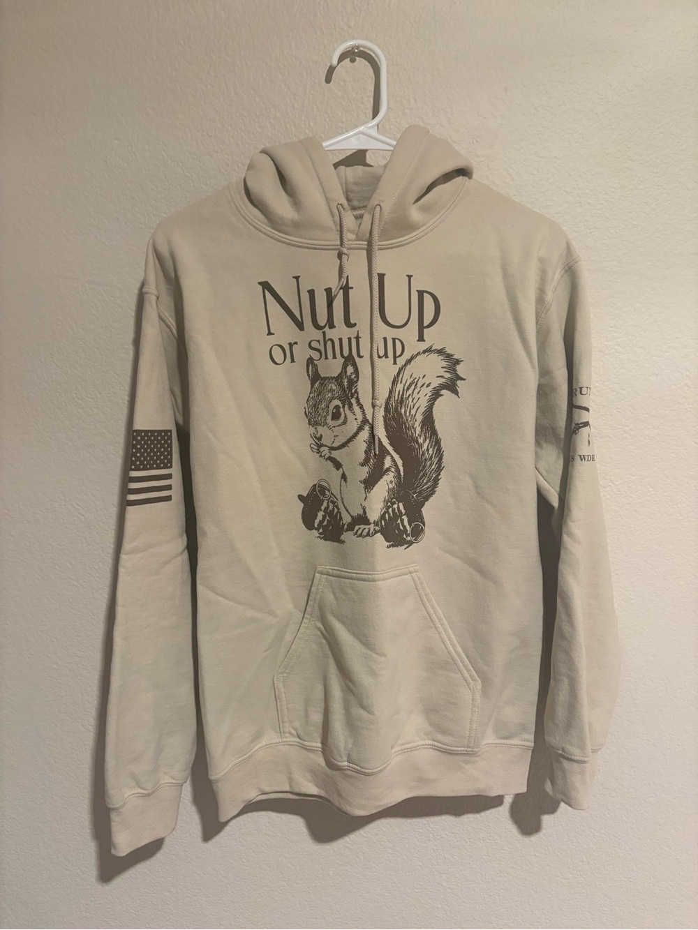 Grunt Style Cream 'Nut Up or Shut Up' Squirrel Hoodie